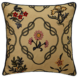 Morris & Co Strawberry Thief Embroidered Cushion